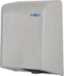 airflow, 70dB noise rating Dual high speed fans - 1760kW 8A 670 380 195 NOFER WINDFLOW HAND DRYER FOR SPECIAL NEEDS APPLICATIONS INSTALLATION HEIGHT DIMENSIONS SHOULD BE REDUCED BY 150mm APPLIANCE