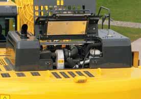 Air-to-air cooling system MAINTENANCE FEATURES Easy maintenance Komatsu designed the to have easy service access.