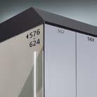 HPL doors: Made of highpressure laminate, 13 mm thick and