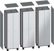 S 7000 Double-tier lockers D B A 46210-20 4600-716 (steel side panel) A Lockers with 2 tiers on feet 100 mm high, depth 500 mm.