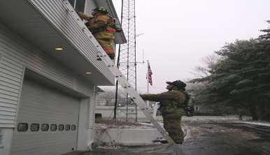 evenly 10-15 (per FFD) spacing on an aerial ladder Limit one