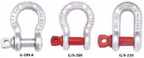 BOLT-TYPE SHACKLES Screw Pin Shackles can be used in any application where a round pin shackle is used including applications