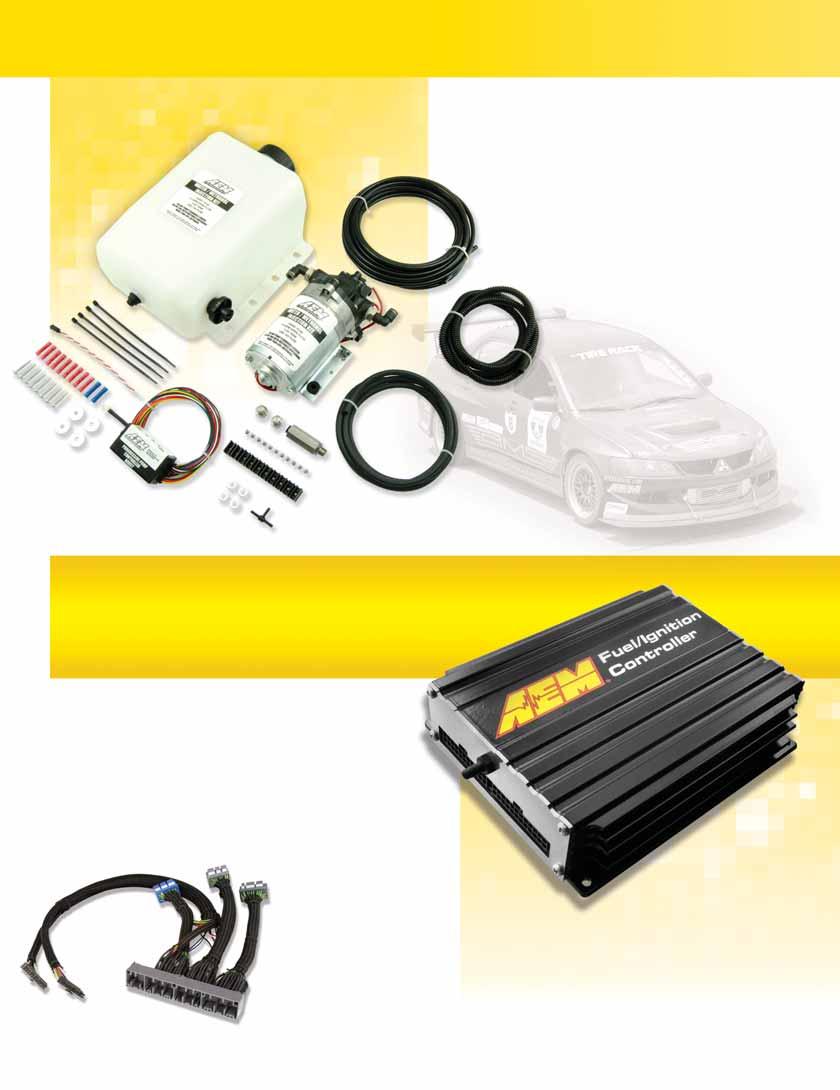 NEW PRODUCTS REDUCE INLET AIR TEMPERATURES TO RUN MORE BOOST! WATER/ALCOHOL INJECTION KIT The NEW Water/Alcohol Injection Kit from AEM is designed for high performance, forced induction vehicles.