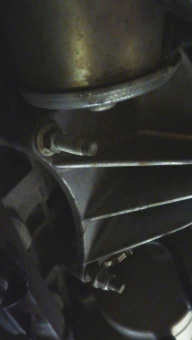 * Once both bottom and top bolts are loosened, the steering rack can be pushed UP to get clearance and then back DOWN to