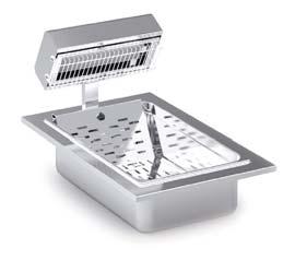 For added convenience the removable gastronorm/container and drain plate can be cleaned in the dishwasher.