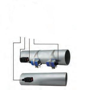 TYPICAL APPLICATIONS Clamp-on transducer without piping modification Energy heat flow