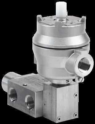 750 Series Poppet Valve /4 to / Pilot solenoid operated A range of / pilot solenoid operated poppet valves in stainless steel 6L for use on gases.