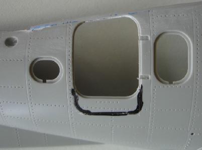 fuselage halves Cutt off lower portion of fuselage CLOSE Windows on some Warners