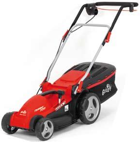 for easily emptying Two robust, integrated carry handles for transporting the mower 1400 Watt 360 mm Vol.
