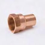 Copper Fittings (Continued from previous Column) Adapter Fitting FTG x F Wrot Style #: WC-405 W 01514 3/8 x 3/8 0.0600 50 750 W 01524 1/2 x 1/2 0.1000 50 350 W 01525 1/2 x 3/8 0.