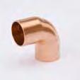 Copper Fittings 90 Elbow Short Radius C x C Wrot Style #: WE-500 W 02003 1/4 0.0100 50 2,000 W 02009 3/8 0.0200 50 1,700 W 02017 1/2 0.0300 50 1,000 W 02022 5/8 0.0500 100 1,000 W 02028 3/4 0.