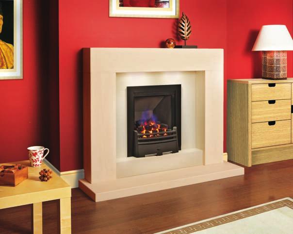 HIGHCLERE The Highclere is a contemporary styled fireplace with clean lines and a raised plinth.