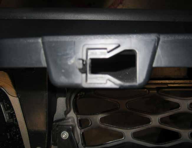 INSTALL Figure K Refer to Figure K for Steps 32-35 Step 32: You will need to remove the plastic retaining clips from the mounting locations for the grille by