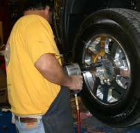 Front Installation: 1. With the vehicle on flat level ground, set the emergency brake & block the rear tires. 2.