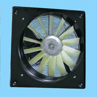 xial-flow Fan FW Construction xial-flow fan for wall mounting. Impeller of polyamide reinforced with anchored fiberglass. Wall plate formed from a steel sheet stamping.