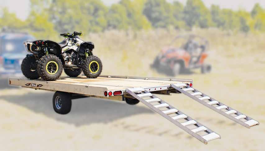 ATV-90-TR SERIES Designed specifically for wider off-road vehicles, the ATV-90-TR Series makes hauling ATVs and UTVs easy with 90 inches of width, side- and rear-loading twin ramps and full-length