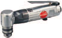 Overall length: 206mm. 10mm AIR TOOLS - DRILLS 10mm Reversible Angle Drill DAR1510 10mm Jacobs chuck, fingertip control of reverse, reverse exhaust, overall head height 94mm, 3/ 8-24 spindle thread.