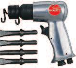 Hammer & Chisel Kit HP5040K Supplied with flat chisel, spot weld breaker, taper punch and rivet cutter. Variable power regulator. Accepts all standard 0.401 shank tools.