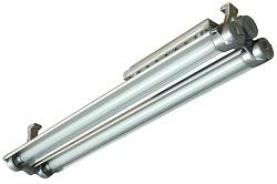 45 Degree Surface Mount Explosion Proof, Waterproof Fluorescent Lights -Paint Booth, Rigs - 2 Lamp Part #: EPL-48-2L-45D Made in the USA The Larson Electronics EPL-48-2L-45D Explosion Proof