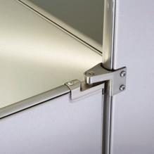 Stainless Steel Wrap-Around Hinges #4 brushed stainless steel wrap-around hinges offer