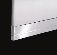 Continuous Channels Full height continuous stainless steel channels are available for all panel