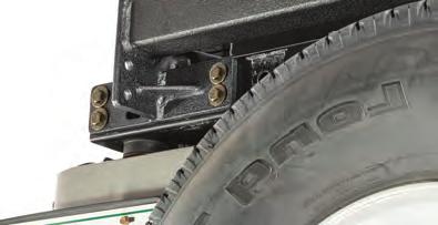 With the mounting brackets loosely installed and centered on vehicle, line up the two tabs on each side of the Tube Bumper to the mounting holes on the