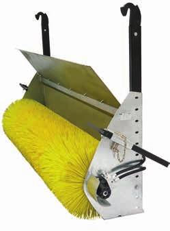 Use your Bucket Brush in reverse and it offers a cleaner sweep, allowing you to use it for skimming raised ground or iron works.