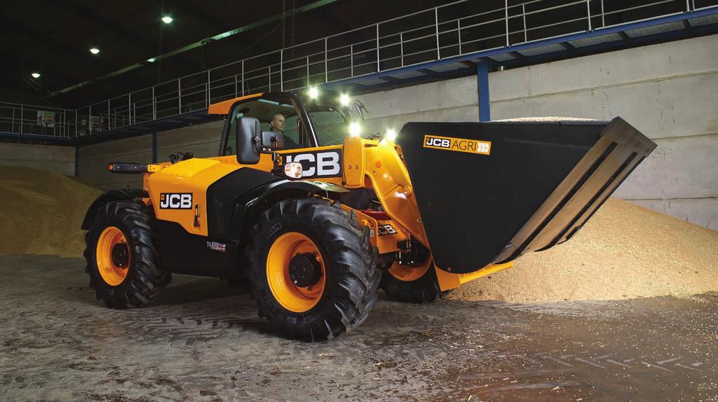 The new low weight, highly durable JCB Grain Shovels are suitable for 516-40 to 560-80 Loadalls and TM180 to TM320 Telemasters.