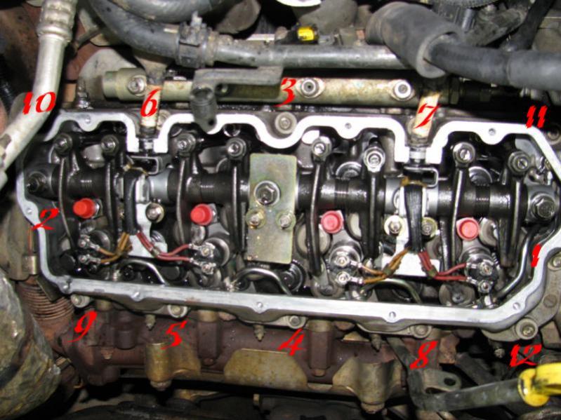 Install the lower valve cover and tighen bolts in sequence to 10Nm 89 lbin twice Install the