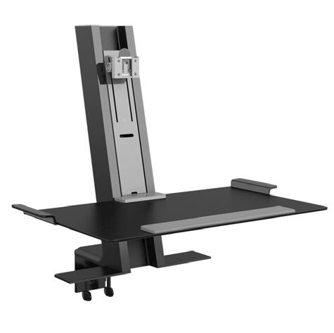 QUICKSTAND Features & Product Configurations MONITOR MOUNT Choose between a single or dual monitor mount It can accomodate a monitor up to 24 The single/dual monitor mount has a height adjustment of