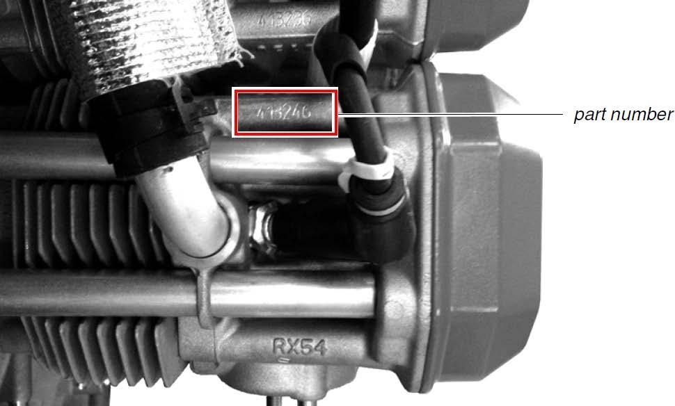 Page: 4 of 10 Date: - GENERAL INFORMATION: a) The engine serial number is located on the top of the crankcase, magneto side.