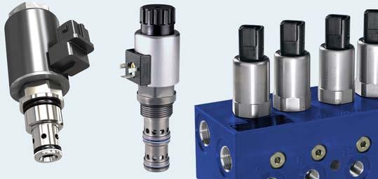4 GoTo Europe Compact Hydraulics Cartridge valves Proportional valves Higher switching capacity (Qmax) with same cavity and lower pressure drop.