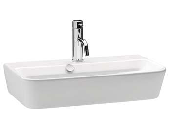 BASINS 6944 JONES washbasin with 1 Tap Hole W 600mm x D 440mm x H 180mm 39007 MATTEO / PODIUM sit on Washbasin W 480mm x D 370mm x H 130mm 39012
