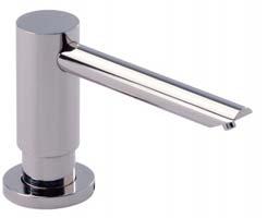 5mm BC628 Dolphin Vanity Top Soap Dispenser 60mm above counter 250mm below surface Various finishes available,