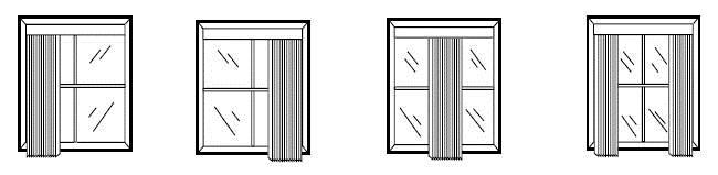 Vertical Blind Measuring & Ordering Instructions Selecting the Type of Mounting: Determine whether the blind is going to be installed inside the window frame or outside the window frame.
