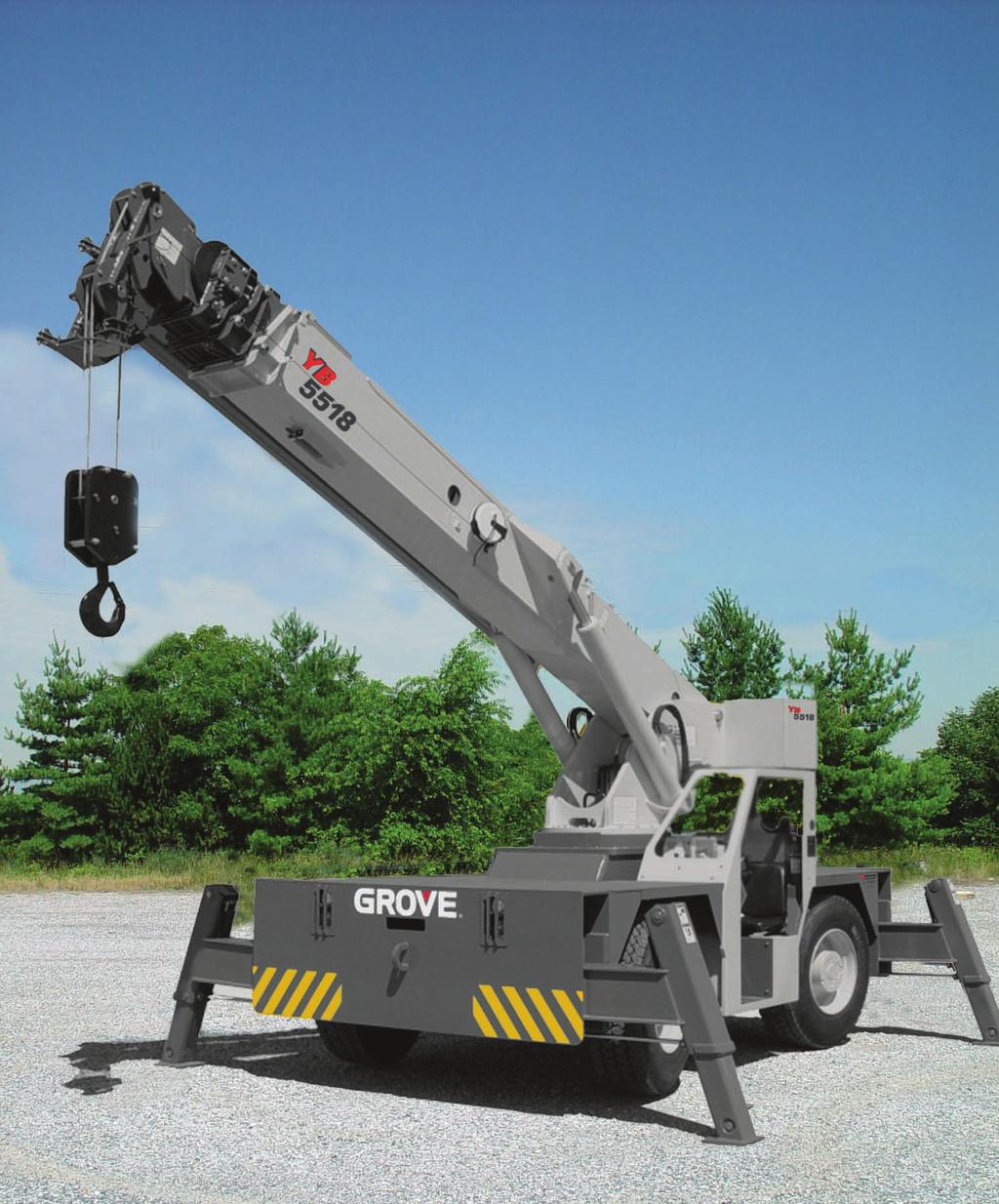 Features Outriggers The YB5515 is equipped with singleposition oblique style