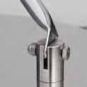 High performance swivel, stainless steel. 4 industrial castors (60 mm). 2 nozzles 1/4" M are required.