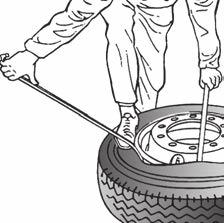TECHNICAL MANUAL 80 81 OUTSIDE BEAD DEMOUNTING Lay the wheel on a clean flat surface with the valve facing upward.