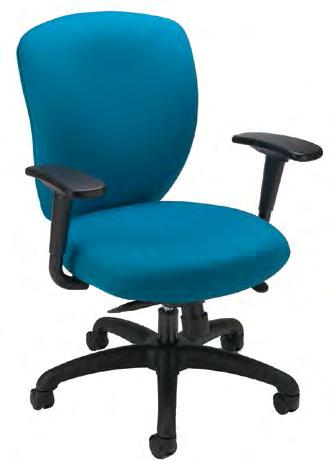 The soft, comfortable back follows the natural curve of the spine, providing great support for hours of sitting.