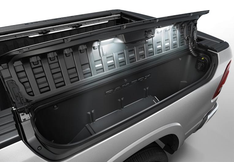 RamBox System. SOLID STEEL BED Count on zero compromises with this big cargo box.