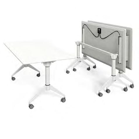 Flip Tables *For more Frame Detail Description - Refer to page 44* HOST MOBILE FLIP TABLE Base: Lockable Heavy Duty PU Swivel Castor Easy to Fold and Stow Away Satin Foot with Black Ripple Pillar