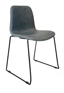 CH Seat & Back: Fabric Upholstered Base: Steel Powder Coated Black