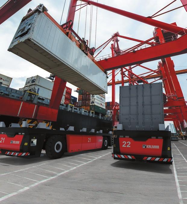 ENERGY MANAGEMENT AND BATTERY POWERED HORIZONTAL TRANSPORTATION AT CONTAINER TERMINALS REAL-WORLD REFERENCES Kalmar FastCharge straddle and shuttle carriers are already being deployed at several