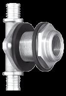 PRINETO PRINETO Wall bushing with flange, tee passage, angle Tee passage for looping through connections without tee pieces.