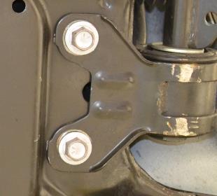 small chassis braces from the vehicle. Figure 2c e) Remove the four (4) 17mm Bolts holding down the swaybar brackets.