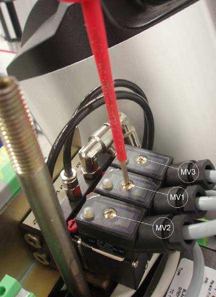 Figure 19 Solenoid valve connections 10 Connect the wiring set's circuit board connector to