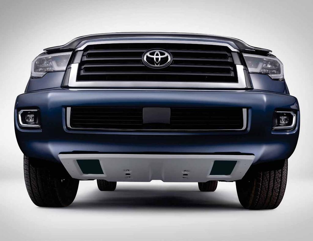 2 /5 Front Skid Plate The rugged, precisely engineered front skid plate helps protect your Sequoia s front-end chassis components from