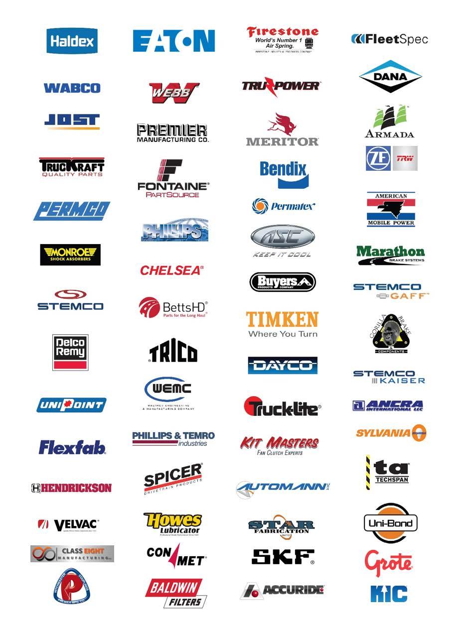 PACIFIC TRUCK'S INDUSTRY LEADING SUPPLIERS We at Pacific Truck are proud to carry a wide number of OEM quality brands.
