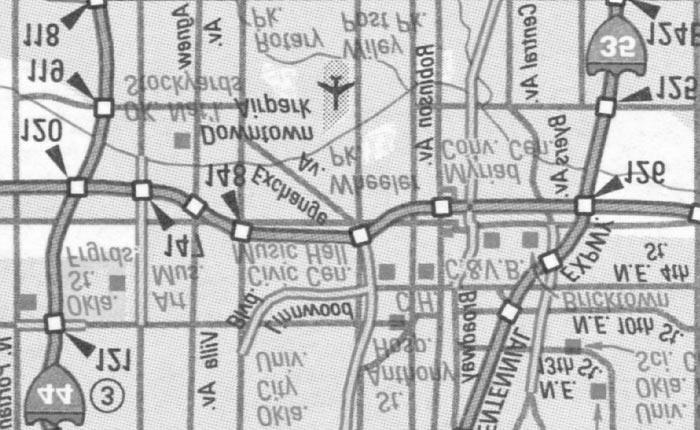 Daigle, Thomas and Vasudevan I-40 Figure 1: I-40 Cross-Town Study Area preferred freeway design alternatives.
