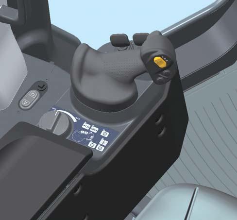 Forward/Reverse can be selected by rocker switch and Right/Left steering control by